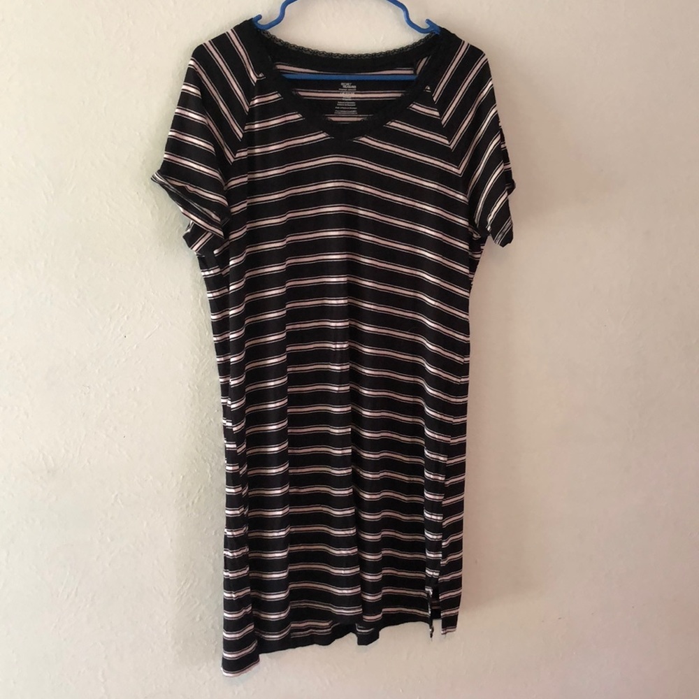 Striped sleepwear dress